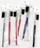 Peine para Cejas de Tubo de Aluminio, Cepillo para Cejas de Tubo Negro, Cepillo para Cejas, Cepillo para Pestañas, Cepillo de Doble Uso con Mango Largo para Cejas y Pestañas, Pincel de Maquillaje en Empaque Individual