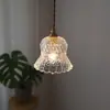 Lámpara de noche retro francesa estilo japonés B&B vestidor baño barra de bar pasillo pasillo araña pequeña de cristal y latón