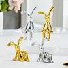 Nuevo moderno creativo chapado plástico conejo ciervo oso diy accesorios de manija decoración de sala de estar porche caricatura