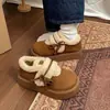 Botas de Nieve de Suela Gruesa para Mujer 2026 Nuevo Llegado de Invierno Acolchado de Terciopelo Cálido Antideslizante que Aumenta la Altura Zapatos de Algodón sin Cordones Zapatos Birkenstock