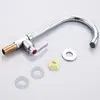 Grifo de Cocina Universal Giratorio Tubo Único Fregadero Fregadero Purificador de Agua Balcón Acero Inoxidable Grifo de Agua Fría Única