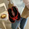 Sandalias de tiras retro estilo coreano Bashagirl para mujer 2025 verano, planas, versátiles, romanas, para playa