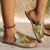Comercio Exterior Europeo y Americano Zapatos de Mujer Talla Grande 2026 Verano Nuevo Estilo Sandalias de Exterior con Hebilla Metálica Pantuflas de Mujer Zapatos de Playa para Mujer