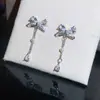 Encuentro Romántico~Pendientes de Perla con Lazo de Circonita Brillante, Pendientes Pequeños y Exquisitos, Pendientes de Lujo Ligero y de Alta Gama para Mujer