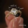 Anillo de Diseño Nicho de Lujo Europeo y Americano Cao Shi Anillo de Moda de Alto Sentido Anillo Elegante de Ojo de Gato con Piedra Lunar de Imitación