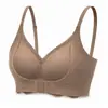 Sujetador push-up Zeriluna con dobladillo ondulado y cierre frontal, hipoalergénico, transpirable, cómodo, sin costuras, moderno, sexy, estilo francés