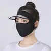 Mascarilla Transpirable con Visera para Protección Solar para Mujer, Protector Solar Delgado de Seda de Hielo para Verano, Lavable, Mascarilla Unisex de Cara Completa para Verano
