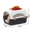 Transportadora de Aerolínea Específica para Gatos con Ventana Superior, Caja de Transporte Transpirable de Doble Puerta con Comedero, Suministros Portátiles para Mascotas para Uso en Automóvil