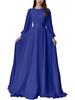 2026 Estilo Nuevo Europeo y Americano Amazon Moda Linterna Hilo de Perlas Multicolor Vestido de Boda Cuello Redondo Vestido Elegante