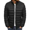 Comércio exterior outono e inverno novo tamanho europeu tendência da moda masculina jaqueta de algodão costura em padrão de losango nos ombros e peito leve e confortável