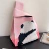Chengdu Panda Vovô Panda Fofo Bolsa de Panda Bolsa de Tricô Bolsa de Mão Bolsa de Palha Versátil Bolsa de Presente de Mão