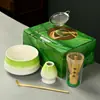 Tigela de Matcha Estilo Japonês Matcha Dinastia Sui Ferramentas para Preparar Chá Tigela de Chá de Cerâmica Xícara de Chá Agitador Pincel de Matcha Batedor de Chá Conjunto
