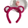 Diadema de Felpa de Dibujos Animados para Mujer 2025 Nueva Especial Otoño e Invierno para Lavarse la Cara, Parte Superior Alta del Cráneo, Pinza para el Cabello Antideslizante Accesorio para el Cabello