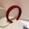 Estilo de deusa estilo de Hong Kong ~ grande retro muito agradável textura de veludo vermelho / preto puro all-inclusive alta cranial top esponja hairband