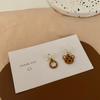 Pendientes de plata S925 con lazo de tigre, nuevos pendientes de dibujos animados de moda, bonitos pendientes de año de tigre para mujer, pendientes de mujer