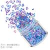 Lentejuelas para uñas luz dorada 4 mm corazón de melocotón hueco amor multicolor traje de 12 colores material de joyería para esmalte de uñas epoxi
