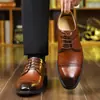 Cross48 Zapatos de Hombre Talla Grande Otoño Nuevos Elegantes Versátiles Británico Oficinista Ropa Formal Novio Traje de Boda Zapatos de Cuero