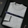 Caixa de Presente Suéter Masculino de Caxemira Gola Meia-Alta Lã Grossa Quente Malha Casual Camada Base Suéter de Caxemira de Cabra Inverno