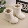 Botas de Neve Infantis, Sapatos Peludos de Inverno para Meninas, Sapatos de Algodão Grossos e Forrados com Lã para Meninos, Sapatos de Bebê Grandes de Algodão Quente, Botas de Algodão