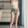 Shorts de Mezclilla Vintage Desgastados y Rasgados para Mujer Verano 2026 Cintura Alta Casual Rectos Pantalones Cortos Ajustados Estilo Hot Girl Algodón
