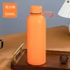 Copo Térmico Garrafa Pequena Estilo Americano 500ml de Alta Qualidade, Copo para Água Fria com Isolamento a Vácuo de Camada Dupla, Garrafa Pequena de Aço Inoxidável 304 para Esportes