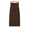 8654-25 Nuevo Estilo Otoño Estilo Europeo y Americano Cordón Sexy Cintura Baja Perezoso Caído Elegante Casual Falda Larga