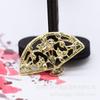 Diadema de joyería hecha a mano DIY accesorios para el cabello abanico tallado flor de soldadura flor mecedora accesorios pasador B119