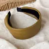 Diadema ancha de cuero PU estilo coreano, estilo retro Melard, cómoda de llevar, adecuada tanto para salidas casuales como para ir al trabajo, un accesorio de moda para mujeres