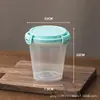 Bolas de Taro Reciclables, Caja de Empaque para Té con Leche de Gelatina de Hierba Asada, Frasco de Plástico para Almacenamiento de Alimentos, Frasco a Prueba de Humedad para Snacks Multigrano