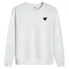 Play marca de moda bordado de corazón de amor corazón rojo algodón puro casual PIAY manga larga moda para parejas sudadera de cuello redondo