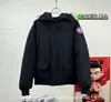 2026 Big Goose 01 Jaqueta de Penas Curta Estilo Piloto de Inverno Unissex com Gola Grande de Pelo e Capuz, Parka Espessa
