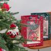 Bolsa de regalo de Navidad, bolsa de papel con ramo de flores para regalo de Navidad, bolsa de embalaje para regalo navideño, bolsa de PVC con ventana, bolsa de mano