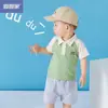 Traje de bebé de manga corta familia Dudu verano nuevo niños top de media manga pantalones camiseta de manga corta para niños pantalones ancho