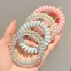Goma para el Cabello tipo Cable de Teléfono sin Costuras con Acabado de Alta Gama, Banda Elástica Amigable con el Cabello para Mujeres, Cuerda Elástica de Alta Elasticidad para Coleta, Accesorio para el Cabello