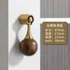 Novas Maçanetas de Madeira de Nogueira Estilo Chinês para Portas de Guarda-Roupa e Armários, Maçanetas Redondas Pequenas de Latão para Gavetas, Estilo Francês Bronze Antigo