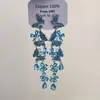 Pendientes de Borla con Flor de Zircón de Aguja de Plata Transfronterizos, Pendientes de Moda y Elegantes, Pendientes de Lujo Ligero y de Gama Alta, Diseño de Nicho