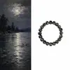 Regalo para novio para el Festival Qixi: Pulsera de obsidiana negra con cinco elementos, obsidiana plateada natural, cristal ojo de gato, estilo para hombre, elemento agua