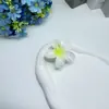 Pinza para el Cabello de Flor de Plumeria Transfronteriza de 6 cm, Pinza de Garra Floral de Alta Gama de Moda, Pasador Elegante, Pinza de Tiburón para la Parte Posterior de la Cabeza, Accesorio para el Cabello