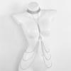 Europa y Estados Unidos cadena de pecho sexy transfronteriza pedrería brillante moda de club nocturno cadena chal diamante cadena corporal collar accesorios para mujer