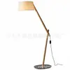 Lámpara de pie de madera estilo vintage personalizada transfronteriza con pantalla de tela, luz ambiental para sala de estar y dormitorio, luz nocturna cálida plegable