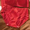Ropa interior Ankora Red Talla Grande Sexy de Malla de Encaje Fina Pura Deseo para Mujer Semi-Transparente de Cintura Media-Baja