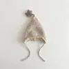 Gorro de Invierno para Bebé Qiunan Estilo Nuevo Ins Rayas Estrella Protección Orejas para Niñas Cálido Cortavientos Gorro Tejido para Bebé