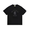 Fornecimento Atacadista Transfronteiriço de Marca Tendência de Comércio Exterior Algodão Puro Bape Cabeça de Macaco Tubarão Manga Curta Tubarão Macaco Camiseta