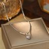 Bajo el Árbol Banyan Plata S925 Estilo Coreano Textura de Nicho Collar de Amor Moda Femenina Ins Colgante de Corazón de Melocotón Accesorios para Collar
