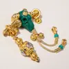 Juego de Eje Universal de Tres Vías de Magnesita con Color Oro Arena Accesorios DIY para Collares Tejidos a Mano, Pulseras y Cuentas Budistas