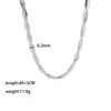Cadena de eslabones con diseño de cruz de titanio, cadena para clavícula para mujer, joyería de acero de titanio de estilo minimalista moderno