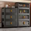 No requiere instalación; gabinete de almacenamiento plegable para uso doméstico, adecuado para salas de estar, dormitorios y cocinas; Armario de almacenamiento de gran capacidad para organizar varios artículos