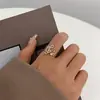 Anillo con Símbolo Musical de Moda Europea y Americana Microincrustado con Circonita, Anillo Abierto de Cobre Ajustable Estilo Coreano, Joyería Personalizada al por Mayor