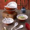Bol para Ramen de Melamina Estilo Chino Nuevo, Bol Estético para Sopa de Fideos, Bol Cónico de Pie Alto, Bol Comercial para Fideos con Carne, Bol para Fideos de Imitación Porcelana