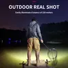 Lanterna de Cabeça 5 LEDs Luz Forte Recarregável Ultra Brilhante Montada na Cabeça para Uso Externo Ciclismo Lâmpada de Iluminação Portátil Lanterna de Cabeça à Prova d'Água para Pesca
